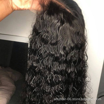 Cheap Deep Wave Afro Virgin Human Hair Hd Full Lace Front Wig Raw Peruvian Natural Hair Glueless Lace Frontal Closure Wig Vendor